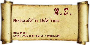 Molcsán Dénes névjegykártya